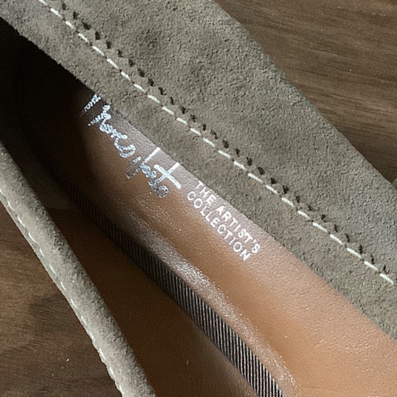 Franco Sarto Suede Loafers with white stitches - Picture 3 of 5